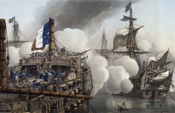 Batallas navales de Tonnant Le Breton Pinturas al óleo